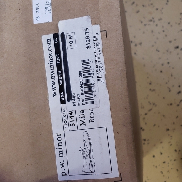 P.w. minor women's shoes Milan bronze size 10M new but with flaws - Picture 8 of 8